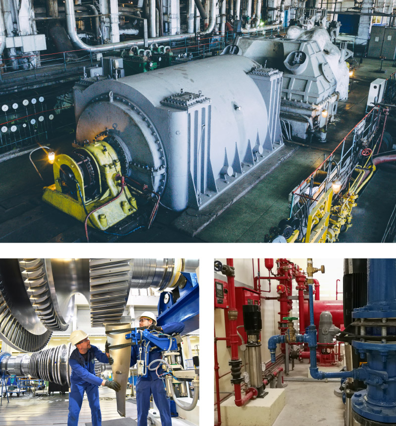 Power Turbine and Workers Power Turbine and Workers