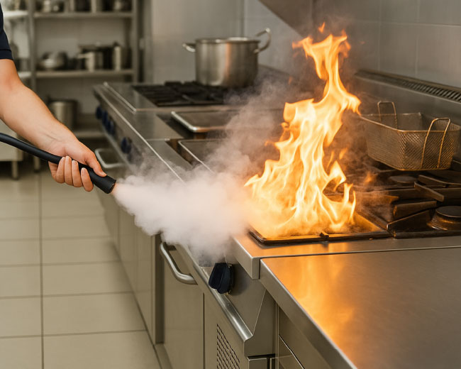 Fire Inside Commercial Kitchen Fire Inside Commercial Kitchen